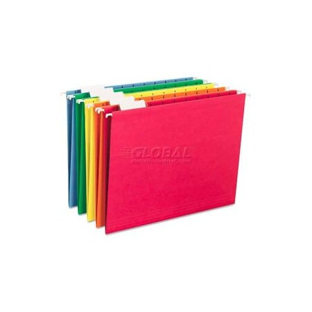 Smead Smead Hanging File Folders, 1/5 Tab, 11 Point Stock, Letter, Assorted Colors, 25/Box 64059